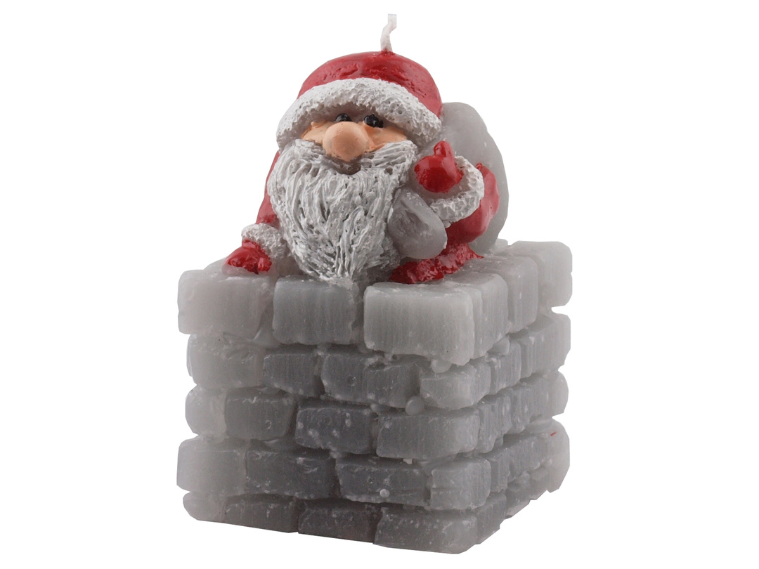 Santa in Chimney Candle image 0